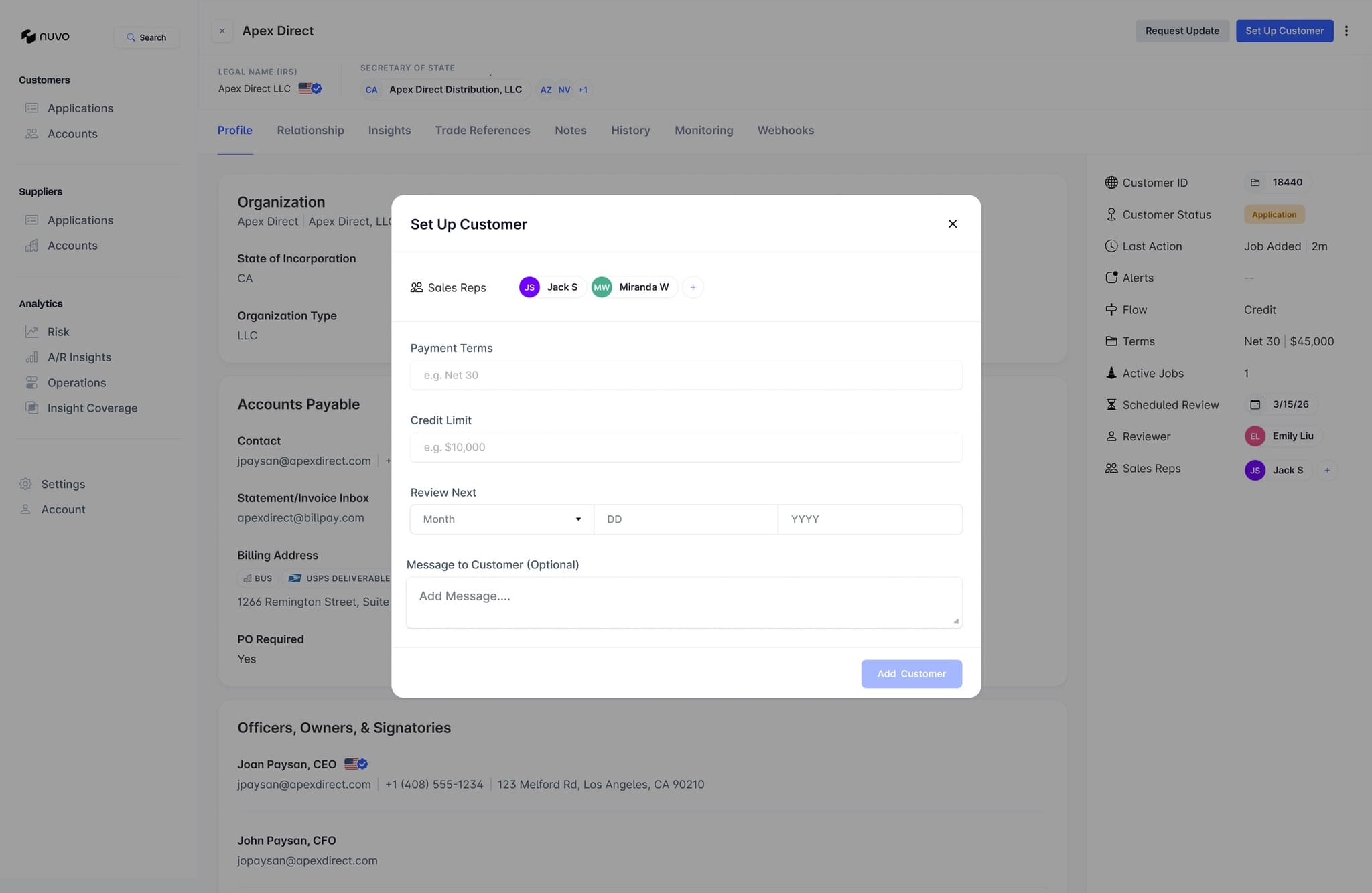 Nuvo Trade Credit for NetSuite screenshot 3
