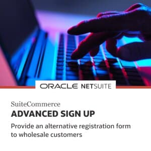 SuiteCommerce Advanced Sign Up