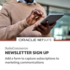 SuiteCommerce Newsletter Sign Up